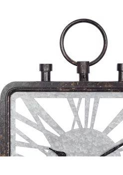 Best Sale 🥰 Wood Industrial Wall Clock by Monroe Lane 😀 -Monroe Lane Sales Belk 18764