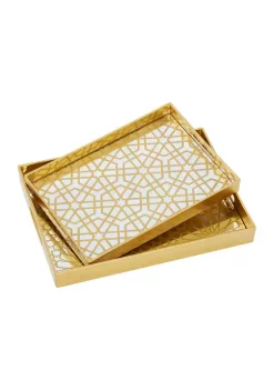 Best deal ❤️ Glam Plastic Tray - Set of 2 by Monroe Lane 🛒