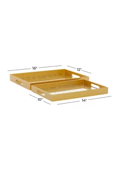 Best deal ❤️ Glam Plastic Tray - Set of 2 by Monroe Lane 🛒 -Monroe Lane Sales Belk 18774