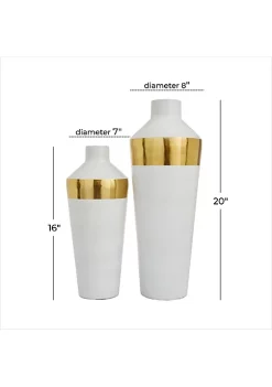 Deals ⌛ Modern Metal Vase - Set of 2 by Monroe Lane 💯 -Monroe Lane Sales Belk 18787