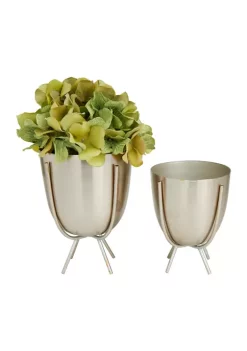 Cheapest ⭐ Modern Metal Planter - Set of 2 by Monroe Lane ✔️ -Monroe Lane Sales Belk 18809