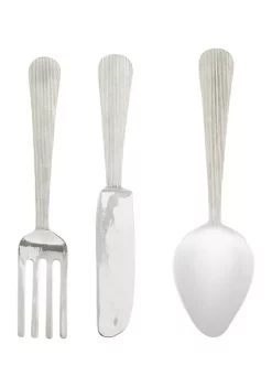 Buy 🌟 Contemporary Aluminum Wall Decor - Set of 3 by Monroe Lane 😀 -Monroe Lane Sales Belk 18829