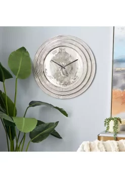 Promo 🌟 Glam Aluminum Wall Clock by Monroe Lane 🛒 -Monroe Lane Sales Belk 18835