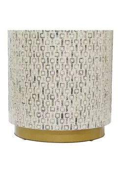 Hot Sale 🧨 Contemporary 👩 Mother of Pearl Accent Table by Monroe Lane 🔥 -Monroe Lane Sales Belk 18844