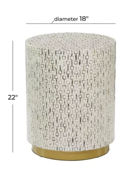 Hot Sale 🧨 Contemporary 👩 Mother of Pearl Accent Table by Monroe Lane 🔥 -Monroe Lane Sales Belk 18846