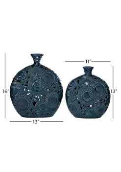 Top 10 🎁 Eclectic Ceramic Vase - Set of 2 by Monroe Lane 💯 -Monroe Lane Sales Belk 18857