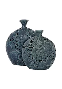 Top 10 🎁 Eclectic Ceramic Vase - Set of 2 by Monroe Lane 💯 -Monroe Lane Sales Belk 18858