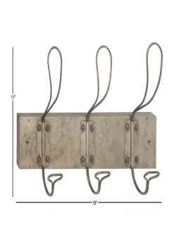 Buy ⭐ Iron Vintage Wall Hook Rack by Monroe Lane 👏 -Monroe Lane Sales Belk 18966