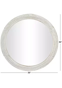 Discount ✨ Bohemian Wood Wall Mirror by Monroe Lane 🎉 -Monroe Lane Sales Belk 18972