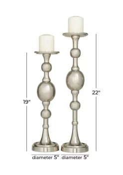 Cheapest 👍 Glam Aluminum Candle Holder - Set of 2 by Monroe Lane 🧨 -Monroe Lane Sales Belk 19001