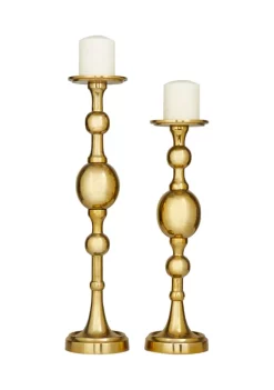 Cheapest 👍 Glam Aluminum Candle Holder - Set of 2 by Monroe Lane 🧨 -Monroe Lane Sales Belk 19003