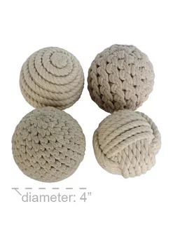 Cheap 💯 Farmhouse Jute Orbs & Vase Filler - Set of 4 by Monroe Lane ✨ -Monroe Lane Sales Belk 19021