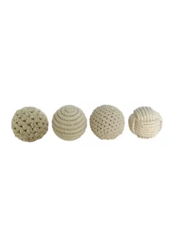 Cheap 💯 Farmhouse Jute Orbs & Vase Filler - Set of 4 by Monroe Lane ✨ -Monroe Lane Sales Belk 19022
