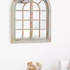Coupon 🥰 Farmhouse Wood Wall Mirror by Monroe Lane 🤩