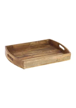 Cheap 🎉 Rustic Mango Wood Tray - Set of 3 by Monroe Lane ✨ -Monroe Lane Sales Belk 19072
