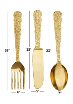 Best Pirce 🛒 Eclectic Aluminum Wall Decor - Set of 3 by Monroe Lane ⌛ -Monroe Lane Sales Belk 19095