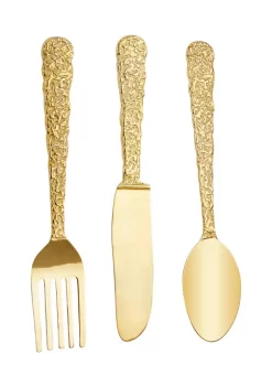 Best Pirce 🛒 Eclectic Aluminum Wall Decor - Set of 3 by Monroe Lane ⌛ -Monroe Lane Sales Belk 19096