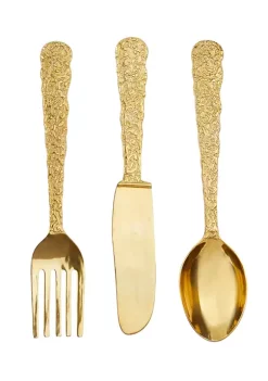 Best Pirce 🛒 Eclectic Aluminum Wall Decor - Set of 3 by Monroe Lane ⌛ -Monroe Lane Sales Belk 19097