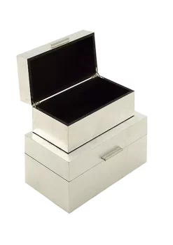 Discount 😀 Glam Wood Box - Set of 2 by Monroe Lane 🌟 -Monroe Lane Sales Belk 19112