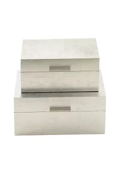 Discount 😀 Glam Wood Box - Set of 2 by Monroe Lane 🌟 -Monroe Lane Sales Belk 19113