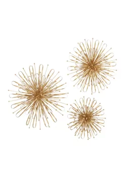 Best Sale 🔥 Contemporary Metal Wall Decor - Set of 3 by Monroe Lane 👏 -Monroe Lane Sales Belk 19160