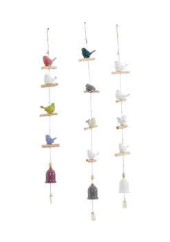 New 🛒 Coastal Ceramic Windchime - Set of 3 by Monroe Lane ❤️ -Monroe Lane Sales Belk 1917