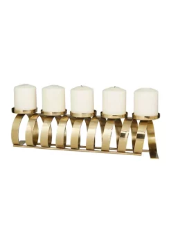 New 😉 Contemporary Stainless Steel Candle Holder by Monroe Lane 🥰 -Monroe Lane Sales Belk 19206