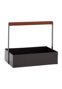 Hot Sale 🔔 Brown Metal Farmhouse Storage Basket by Monroe Lane ❤️