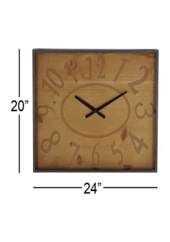 Discount 🛒 Wood Wall Clock by Monroe Lane 🎁 -Monroe Lane Sales Belk 19297