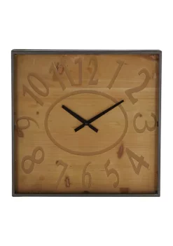 Discount 🛒 Wood Wall Clock by Monroe Lane 🎁 -Monroe Lane Sales Belk 19298