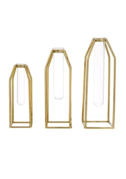 Best deal 🔥 Glam Stainless Steel Vase - Set of 3 by Monroe Lane 😍 -Monroe Lane Sales Belk 19335