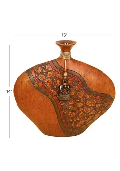 Best Sale ✔️ Eclectic Polystone Vase by Monroe Lane 😀 -Monroe Lane Sales Belk 19362