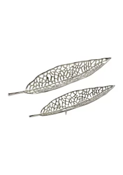 Best deal 🥰 Contemporary Metal Tray - Set of 2 by Monroe Lane 💯 -Monroe Lane Sales Belk 1942