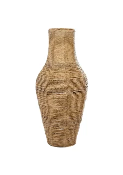 Wholesale 😀 Coastal Faux Seagrass Vase by Monroe Lane 🎁 -Monroe Lane Sales Belk 19421