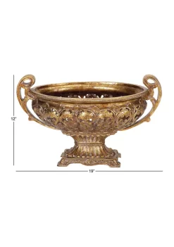 Budget 💯 Traditional Polystone Decorative Bowl by Monroe Lane 👏 -Monroe Lane Sales Belk 19426