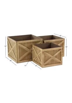 Best reviews of 👍 Farmhouse Wood Planter - Set of 3 by Monroe Lane 🎁 -Monroe Lane Sales Belk 19431