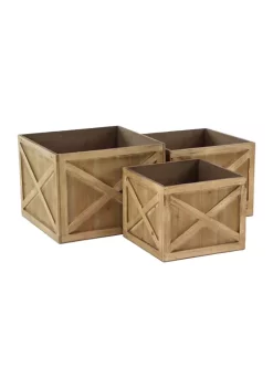 Best reviews of 👍 Farmhouse Wood Planter - Set of 3 by Monroe Lane 🎁 -Monroe Lane Sales Belk 19434