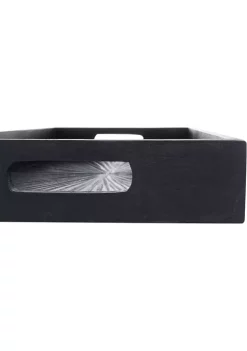 Coupon 🎁 Contemporary Mango Wood Tray - Set of 3 by Monroe Lane 🌟 -Monroe Lane Sales Belk 19460