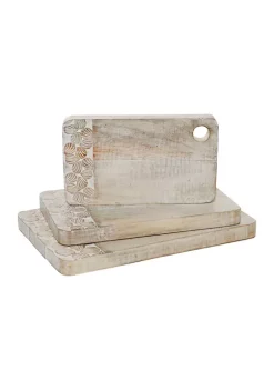Hot Sale 🛒 Country Cottage Wood Cutting Board - Set of 3 by Monroe Lane 🎁 -Monroe Lane Sales Belk 19533