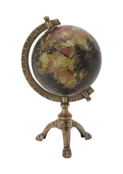 Budget 😀 Rustic Aluminum Globe by Monroe Lane 🤩