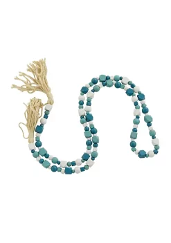 Buy 🤩 Bohemian Wood Garland with Tassel by Monroe Lane 🧨 -Monroe Lane Sales Belk 19578