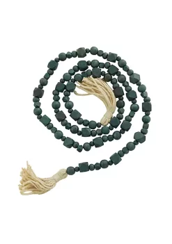 Buy 🤩 Bohemian Wood Garland with Tassel by Monroe Lane 🧨 -Monroe Lane Sales Belk 19579