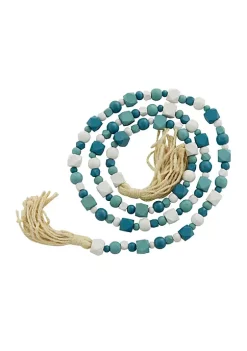 Buy 🤩 Bohemian Wood Garland with Tassel by Monroe Lane 🧨 -Monroe Lane Sales Belk 19580