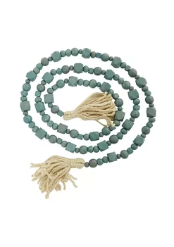 Buy 🤩 Bohemian Wood Garland with Tassel by Monroe Lane 🧨 -Monroe Lane Sales Belk 19583