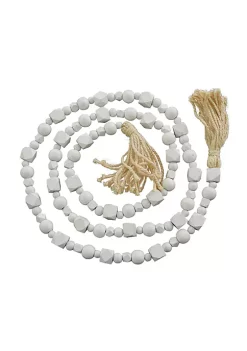 Buy 🤩 Bohemian Wood Garland with Tassel by Monroe Lane 🧨 -Monroe Lane Sales Belk 19584