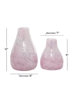 Deals 🥰 Contemporary Glass Vase - Set of 2 by Monroe Lane 🛒 -Monroe Lane Sales Belk 19602