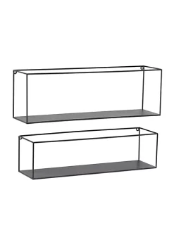 Budget 😍 Modern Metal Wall Shelf - Set of 2 by Monroe Lane 🎉