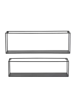 Budget 😍 Modern Metal Wall Shelf - Set of 2 by Monroe Lane 🎉 -Monroe Lane Sales Belk 19628