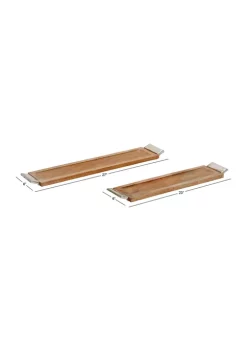 Top 10 🎁 Contemporary Mango Wood Tray - Set of 2 by Monroe Lane 🔔 -Monroe Lane Sales Belk 19633