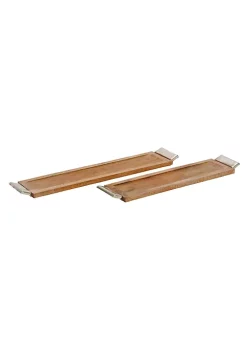 Top 10 🎁 Contemporary Mango Wood Tray - Set of 2 by Monroe Lane 🔔 -Monroe Lane Sales Belk 19634